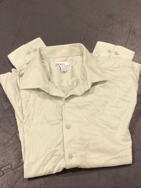 Bar III Light Green Men's Dress Shirt - Spread Collar